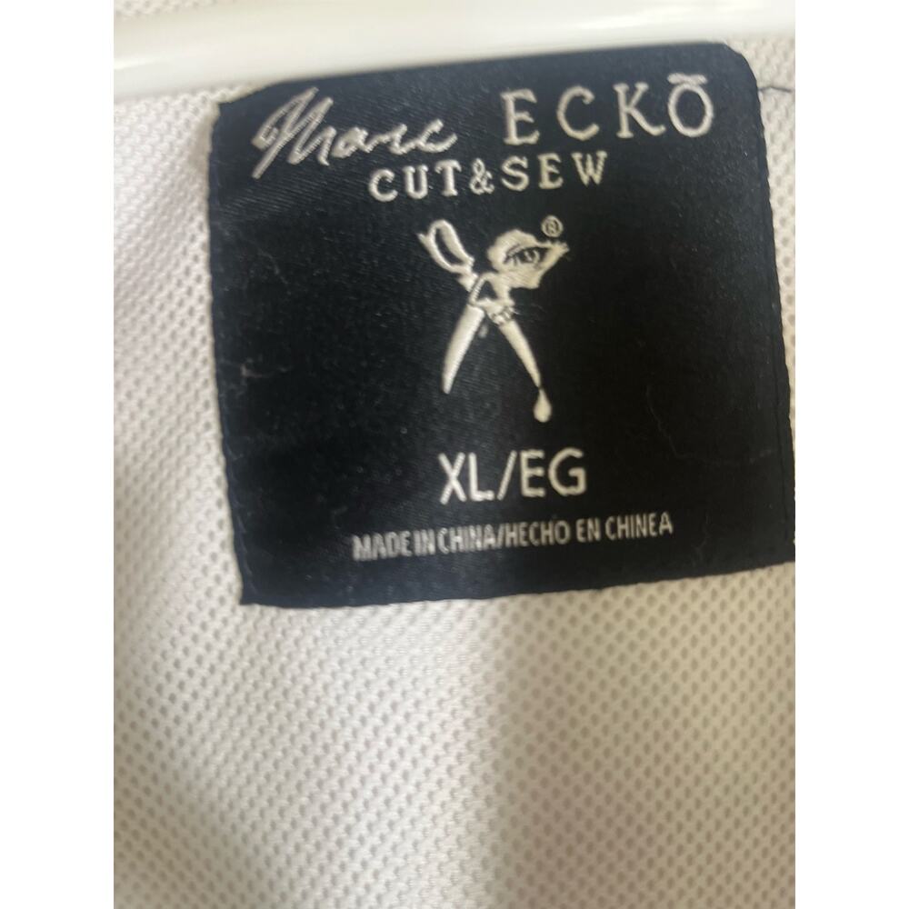 Marc ECKO cut & sew XL men's white windbreaker w/design-used good - Picture 5 of 5